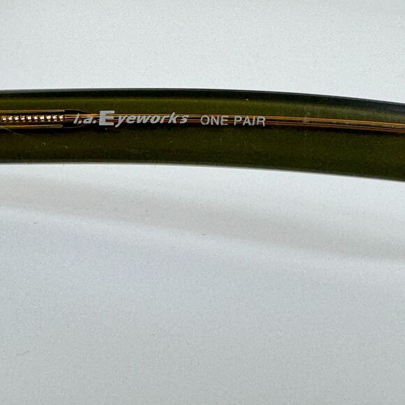 Authentic L.A Eyeworks Lunk 80Z One Pair Eyeglasses FRAMES Purple Green H14174 - Picture 6 of 7